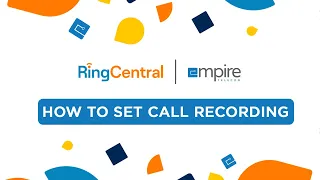 How to set automatic call recording on the RingCentral admin portal