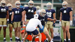 Notre Dame Football Practice Clips — Michael Mayer and the Tight Ends     August 24, 2022