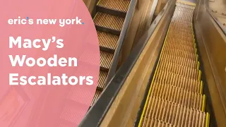 Wooden Escalators at Macy's - @EricsNewYork