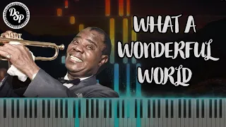What A Wonderful World (Easy Piano Tutorial) - Louis Armstrong