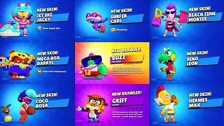 Brawl Stars | Buzz and Griff + UPCOMING SKINS UNLOCK ANIMATIONS! 27 UNLOCKS IN ONE!