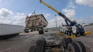 TAKING A DUMP TO THE DUMP!   WRECKED DUMP TRAILER LOAD OUT