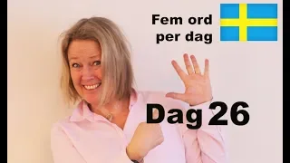 Lär dig svenska Dag 26 Fem ord per dag - Futurum /Framtid  A1 CEFR @svenskamedmarie
