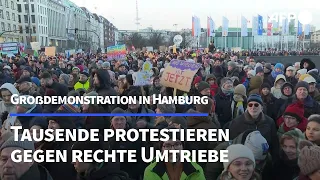 Tausende demonstrieren in Hamburg gegen Rechts | AFP