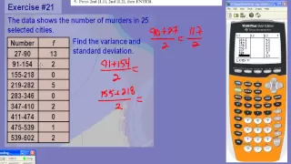 Finding the Standard Deviation of Grouped Data Using TI-84