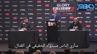 Badr Hari staat tijdens GLORY Collision 2 - Arabic