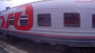 Железная дорога Печора - Сыня - Косью - Инта  (вид из окна поезда, южная сторона, HD) (СЖД)