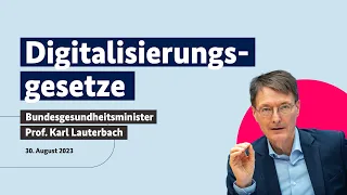 Bundesgesundheitsminister Karl Lauterbach zu Digitalisierungsgesetzen im Gesundheitswesen