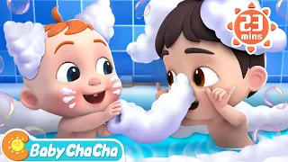 Bath Time Song | Baby Plays with Bubbles + More Baby ChaCha Nursery Rhymes & Kids Songs