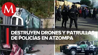 Pobladores dañan patrullas y retienen a policías en Veracruz