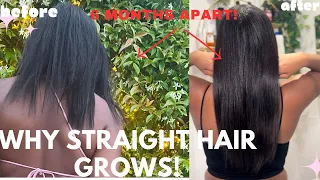 why my type 4 natural hair grows QUICKER straight | Silk press straight Natural hair |Natural Nadine