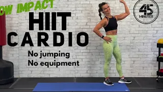 Low Impact HIIT CARDIO no equipment workout //🔥400 calories