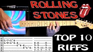 TOP 10 Rolling Stones Songs List & Guitar Tab / Guitar Tutorial / Guitar Lesson