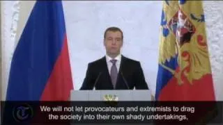 Russian President Dmitry Medvedev calls for political reform in Russia