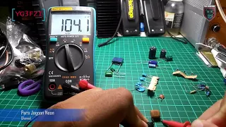 TES/MENGUKUR KOMPONEN ELEKTRONIKA MENGGUNAKAN MULTIMETER ZOTEK ZT102 (ELKO - KAPASITOR - RESISTOR)