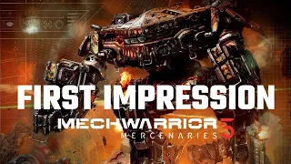 Mechwarrior 5: Mercenaries First Impression | Full Mission Gameplay + MechLab