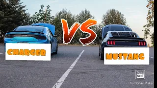 Dodge charger scatpack VS ford mustang GT       **Race**