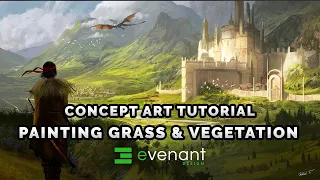 Painting Grass Tutorial - Digital Painting Basics - Vegetation - Concept Art