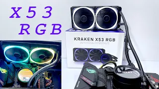 Nzxt Kraken X53 RGB Unbox install & test