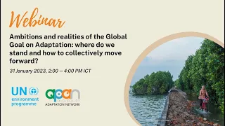 APAN Webinar on the Global Goal on Adaptation