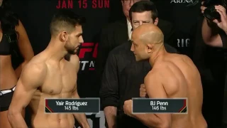 UFC Phoenix: veja a encarada de Yair Rodriguez e BJ Penn