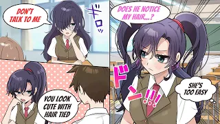 [Manga dub] An unfriendly pretty girl in the class becomes so Tsundere when she gets compliments！