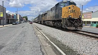 CSX G973-16 ES44AH #1776 leads an SD70AC with a Fouled out RS5T Horn with Horn Salutes