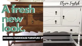 Modern Farmhouse Furniture | Furniture Flip | Decor on a budget | Makeover before and after