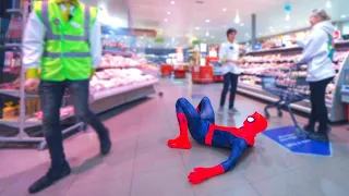 SPIDERMAN DOET BOODSCHAPPEN 😂😂😂 #2462