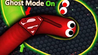 Slither.io 1 Ghost Hacker Snake vs 100 Giant Snakes Epic Slitherio Gameplay