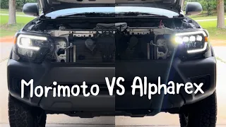 Alpharex vs Morimoto led headlights! Toyota Tacoma l square1offroad