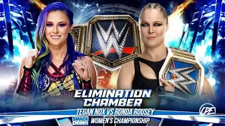 WWE 2K22 - TEGAN NOX VS RONDA ROUSEY [FOR THE SMACKDOWN WOMENS TITLE] | Elimination Chamber