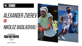 ALEXANDER ZVEREV vs NIKOLOZ BASILASHVILI | Tennis - Highlights | Olympic Games - Tokyo 2020
