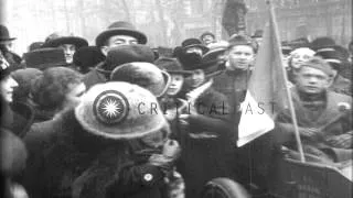 End of World War I: Celebration of Armistice Day on the streets of Paris HD Stock Footage