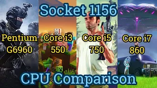 Pentium G6960 vs Core i3 550 vs i5 750 vs i7 860 = Socket 1156 CPUs Comparison