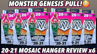 HUGE HIT!🤯 | 2020-21 Panini Mosaic Basketball Retail Hanger Box Review x6