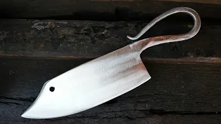 HOW TO MAKE THIS CHEF KNIFE BY HAND!!!