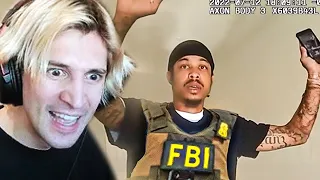 xQc Reacts to 'A Fake Cop Realizes He's Being Arrested' | Dr Insanity