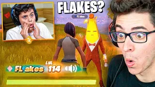 ENCONTREI O FLAKES POWER NO DUO ALEATÓRIO DO FORTNITE!!! *IMPOSSÍVEL*