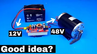 Innovative Electric Bike Motor Testing, Boosted by DC to DC Converter!