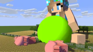 Funny Vore giant minecraft fat eating everything - Minecraft Animation