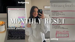FEBRUARY RESET ROUTINE: goal setting, budgeting, content planning, & reflection