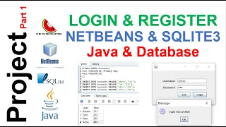 Java Project: Login and registration NetBeans with SQLite3 Database | Connect to database | Part 1