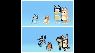 Bluey Intro Vs Bluey Homemade Intro #shorts #bluey