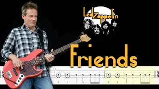Led Zeppelin - Friends (Bass Tabs & Tutorial) By John paul jones