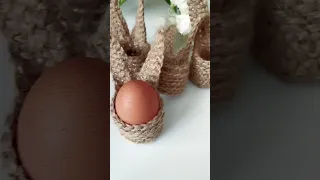 Бесплатный МК по вязанию подставок для пасхальных яиц "Зайчики" в телеграмм-канале @danilookknit
