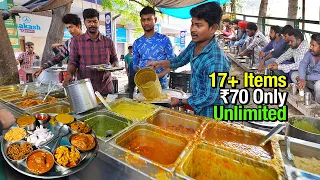 15 साल से Chandigarh ka धमाकेदार Indian Street Food 😍 15+ items Thali वो भी Unlimited Only ₹70/-