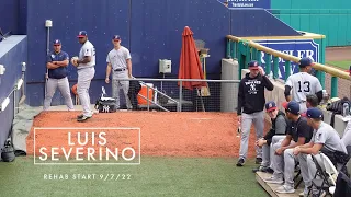 Luis Severino Rehab at Dunkin' Donuts Park - Hartford, Connecticut - 9/7/22