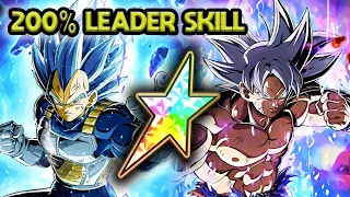 200% LEADER SKILL! 100% LR MUI GOKU + LR SSBE VEGETA ROTATION! Dragon Ball Z Dokkan Battle