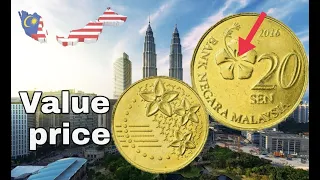 20 sen coin Value Malaysian coin and  Ringgit price in pkr and inr today